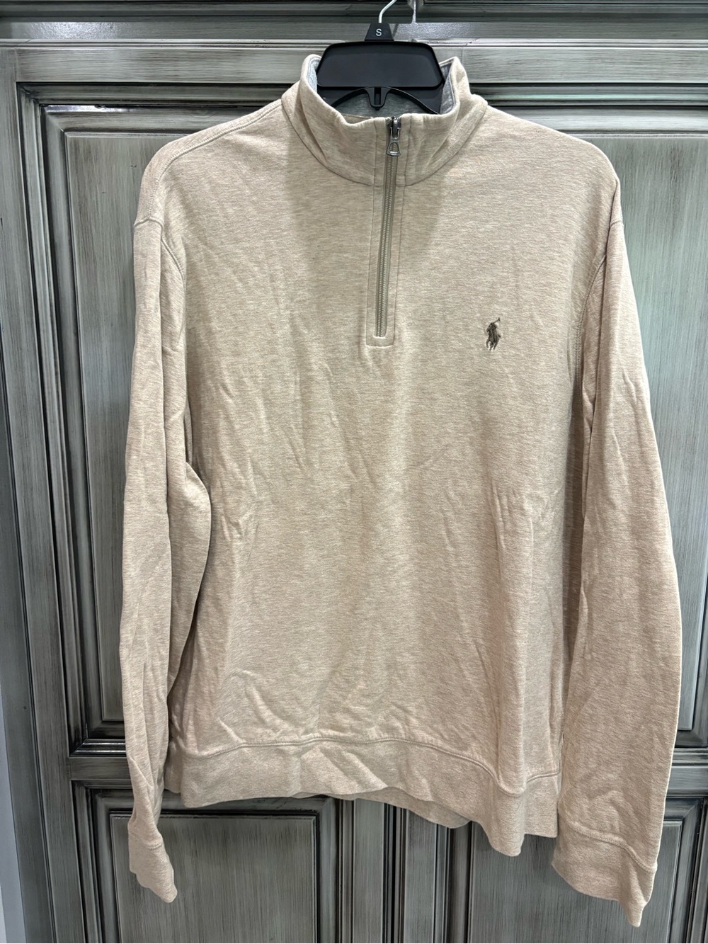 Polo by Ralph Lauren Men’s Beige Quarter-Zip Sweater